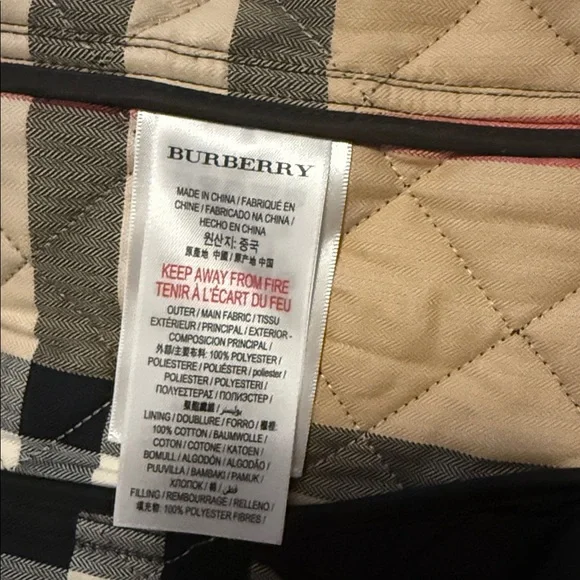 Girls’ Burberry Black Quilted Jacket - Picture 3 of 5
